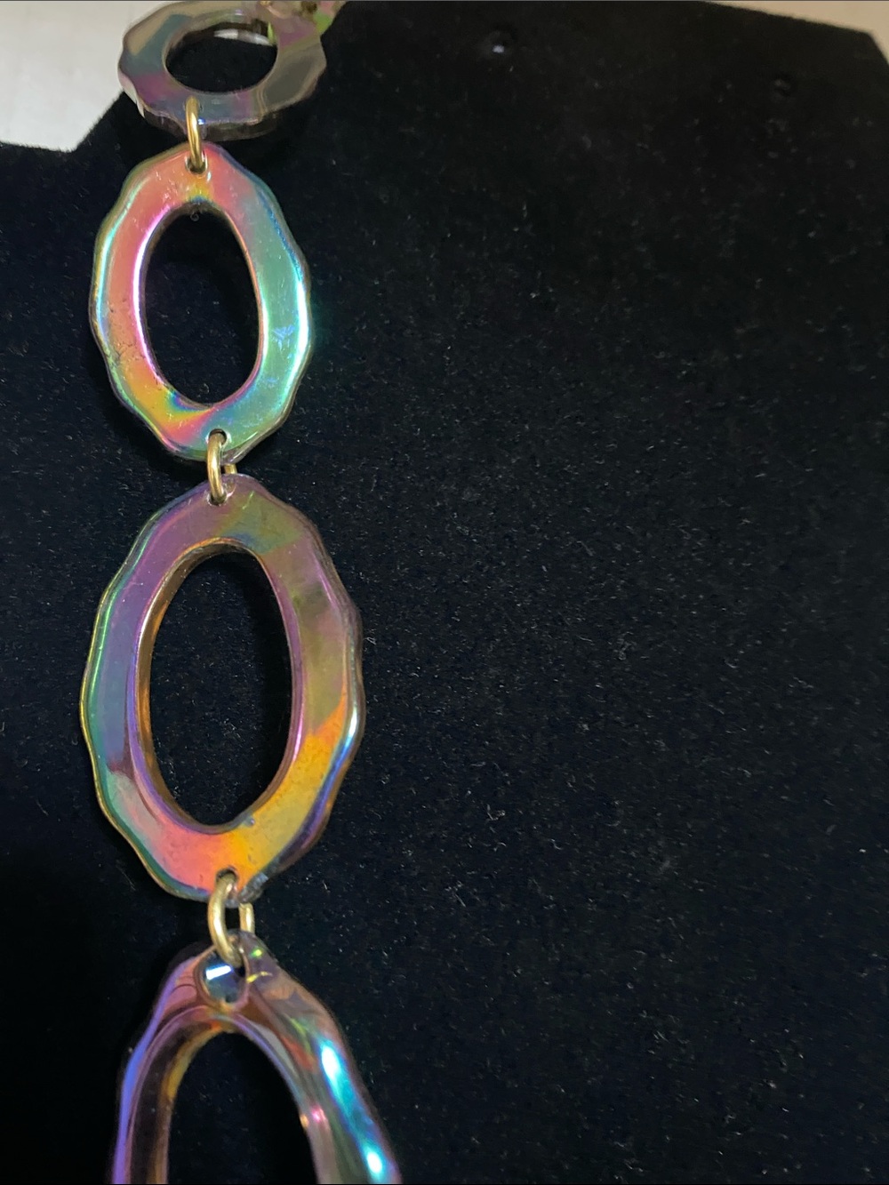 Rush by Denis & Charles Iridescent Multicolor Link Necklace with Gold Accents - Picture 4 of 7